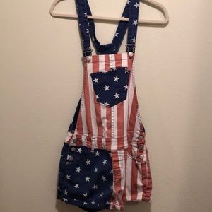 American flag overalls
